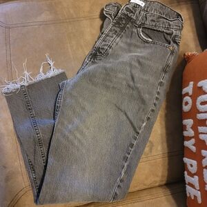 Zara Women's Charcoal Cropped Jeans